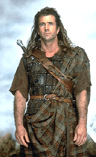 Mel Gibson in Braveheart